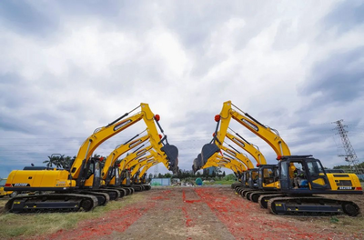 常林挖掘机再次批量交付广东大型工程项目